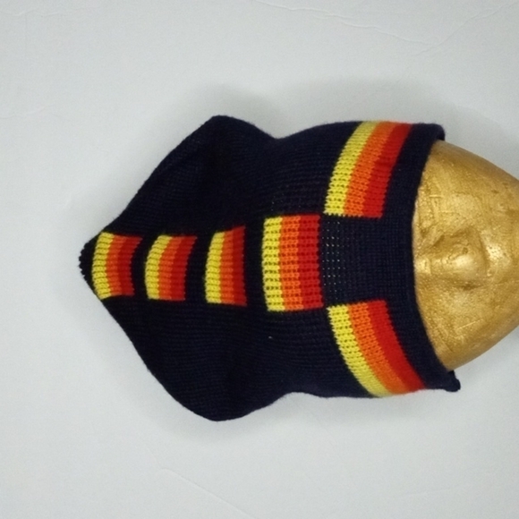 Vintage Wigwam Ski Capl 100%Pure Virgin Wool, Navy  with stripes, Pre-owned - Picture 1 of 5